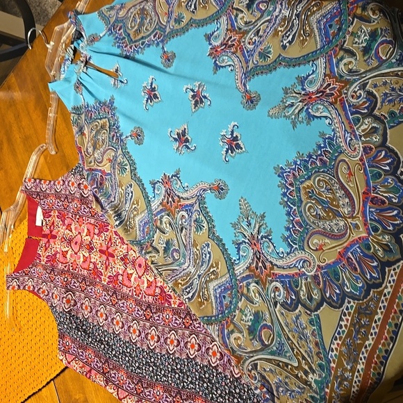 Allison Joy Red and Multicolor Dress From Papillon. 2 Dresses For 1 Price! - Picture 1 of 8